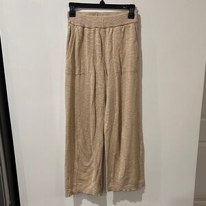 Free People Tan Swim Coverup Pants- Beachy, Costal, Light Academia